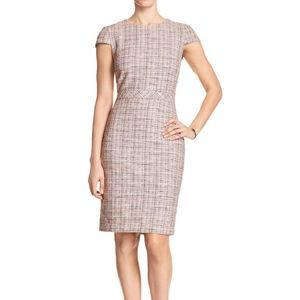 BANANA REPUBLIC Pink Tweed Pencil Dress